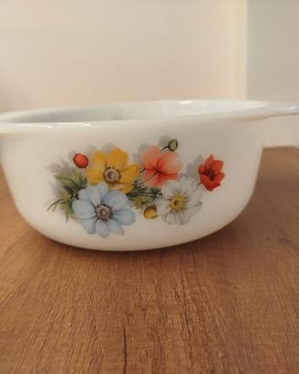 Insalatiera bianca a fiori ceramica 22cm