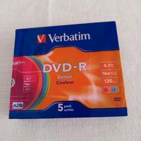 dvd- r Verbatim conf. 5 pezzi originali 