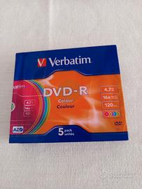 dvd- r Verbatim conf. 5 pezzi originali 