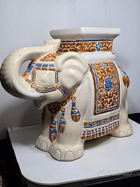 grande elefante vintage in ceramica 