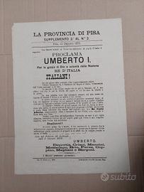 La Provincia Di Pisa proclama della morte VE2