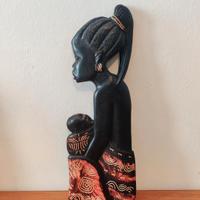 Scultura legno africana artigianale 