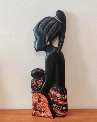 Scultura legno africana artigianale 