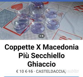 sei coppette gelato più Secchiello ghiaccio