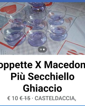 sei coppette gelato più Secchiello ghiaccio