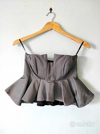 Bardot - Taglia 36 Eur - Top corpetto peplo 