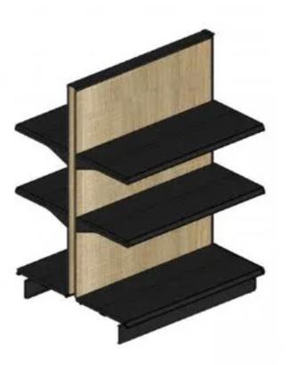 Scaffali metallo nero e legno