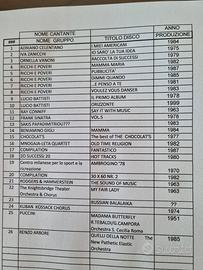 Raccolta di LP di musica leggera anni 60-70-80