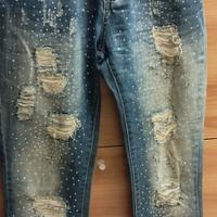 Jeans donna con strass