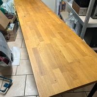 Piano tavolo da laboratorio legno lamellare