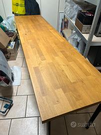 Piano tavolo da laboratorio legno lamellare