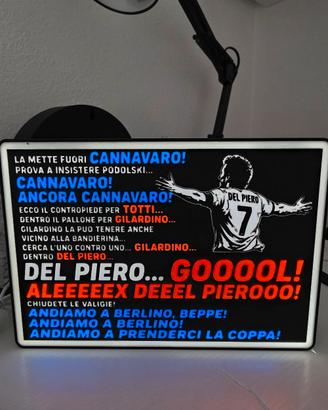 Lightbox LED Del Piero Mondiali 2006 stampa 3D
