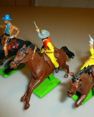 britains 1971 serie di 5 cowboys a cavallo vintage