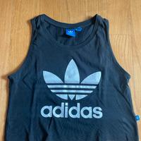 Crop Top Adidas nero donna taglia S