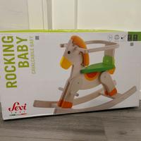 Rocking Baby cavallo a dondolo di legno, Levi