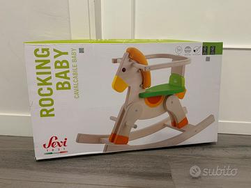 Rocking Baby cavallo a dondolo di legno, Levi