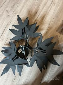 Lampadario a sospensione a foglie di metallo antra