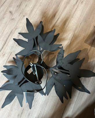 Lampadario a sospensione a foglie di metallo antra