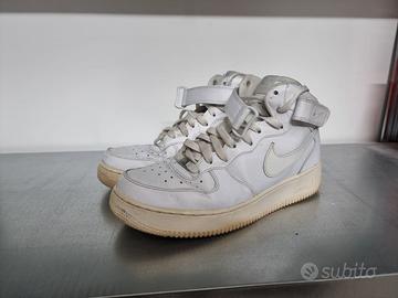 Nike Air Force 1 Mid White - Sneakers Alte Bianche