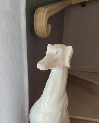 Statua levriero bianco 