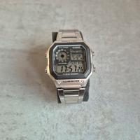 Orologio  Casio argento e nero