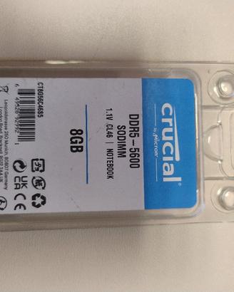 Crucial DDR5-5600 SODIMM 8GB Notebook