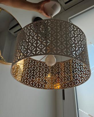 Lampadario design bianco/oro