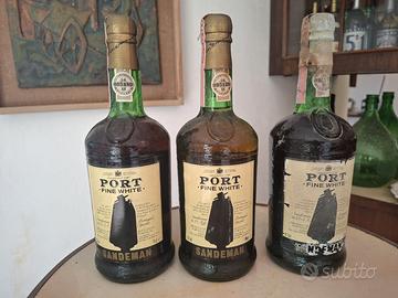 Set 3 bottiglie vintage Sandeman Port Fine White