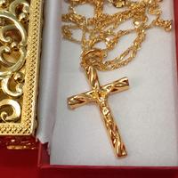 Collana placcata ORO18k Gold Filled con Crocifisso