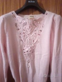 Maglia rosa in angora Goa