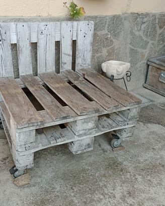 DIVANI DA GIARDINO IN PALLET E TAVOLINO