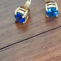 orecchini oro e Tanzanite tripla A