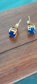 orecchini oro e Tanzanite tripla A