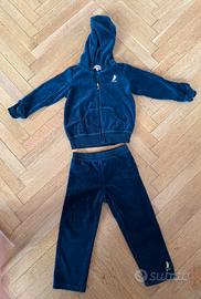 Set tutta velour blue marino marca Juicy Couture.