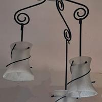Lampadario in ferro battuto