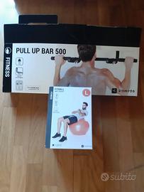Barra per pull up e fitball