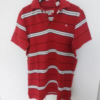 Polo rossa a righe bianche Energie  uomo 