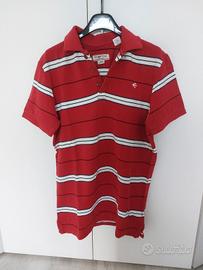 Polo rossa a righe bianche Energie  uomo 