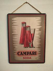 STAMPA SU LEGNO, CAMPARI
