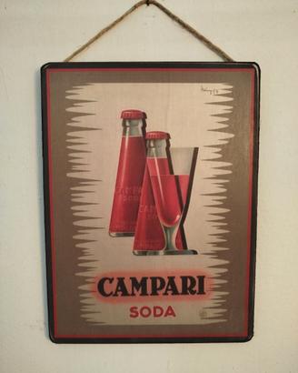 STAMPA SU LEGNO, CAMPARI
