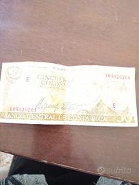 banconota Costa Rica 