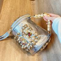 Moda rivetto strass borsa a tracolla