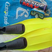 Pinne Scubapro + palle Dunlo