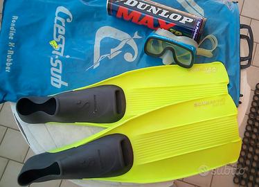 Pinne Scubapro + palle Dunlo