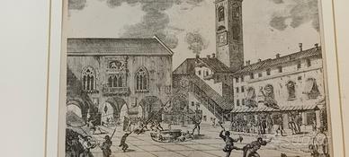 stampa antica di Bergamo rarissima 