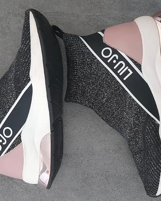 SCARPE SNEACKERS IN MAGLINA LIU JO nere/rosa/bianc