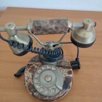 Telefono vintage in marmo e ottone - Stile retrò