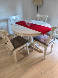 tavolo rotondo  ROSENTORP IKEA   + sedie