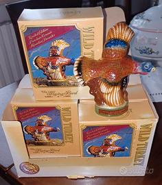 SET 4 RARE MIGNON CERAMICA WILD TURKEY VUOTE 5 CL.