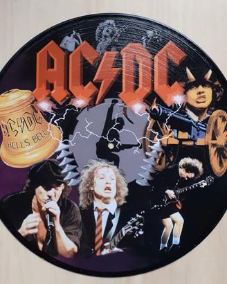 Vinile 33 giri da parete omaggio agli Acdc 